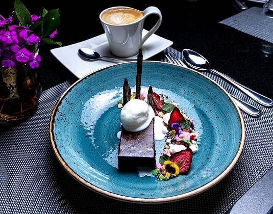 Atrium – Chocolate torte with rocky road ice cream