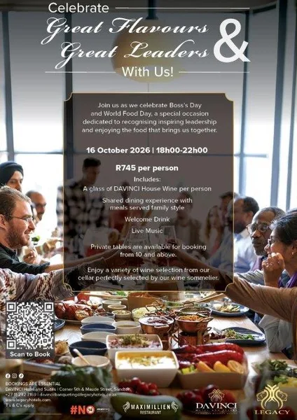 Celebrate great flavours and great Leaders at DaVinci Hotel & Suites